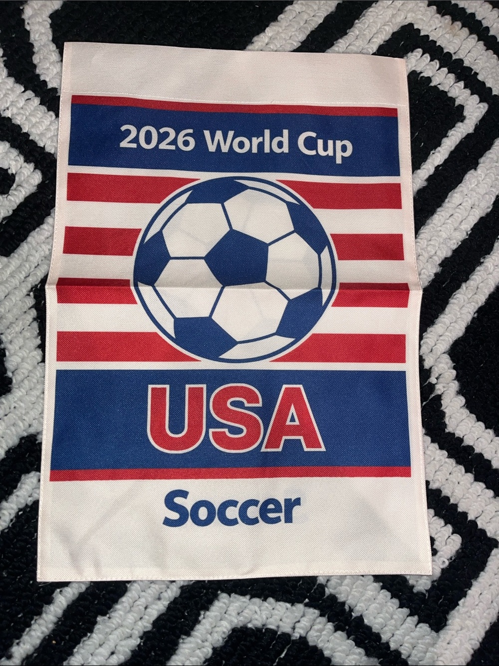USA Soccer 2026 Decorative Flag in Red, White & Blue yard decor
